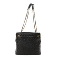 Chanel Calfskin Quilted CC Shopping Tote Black