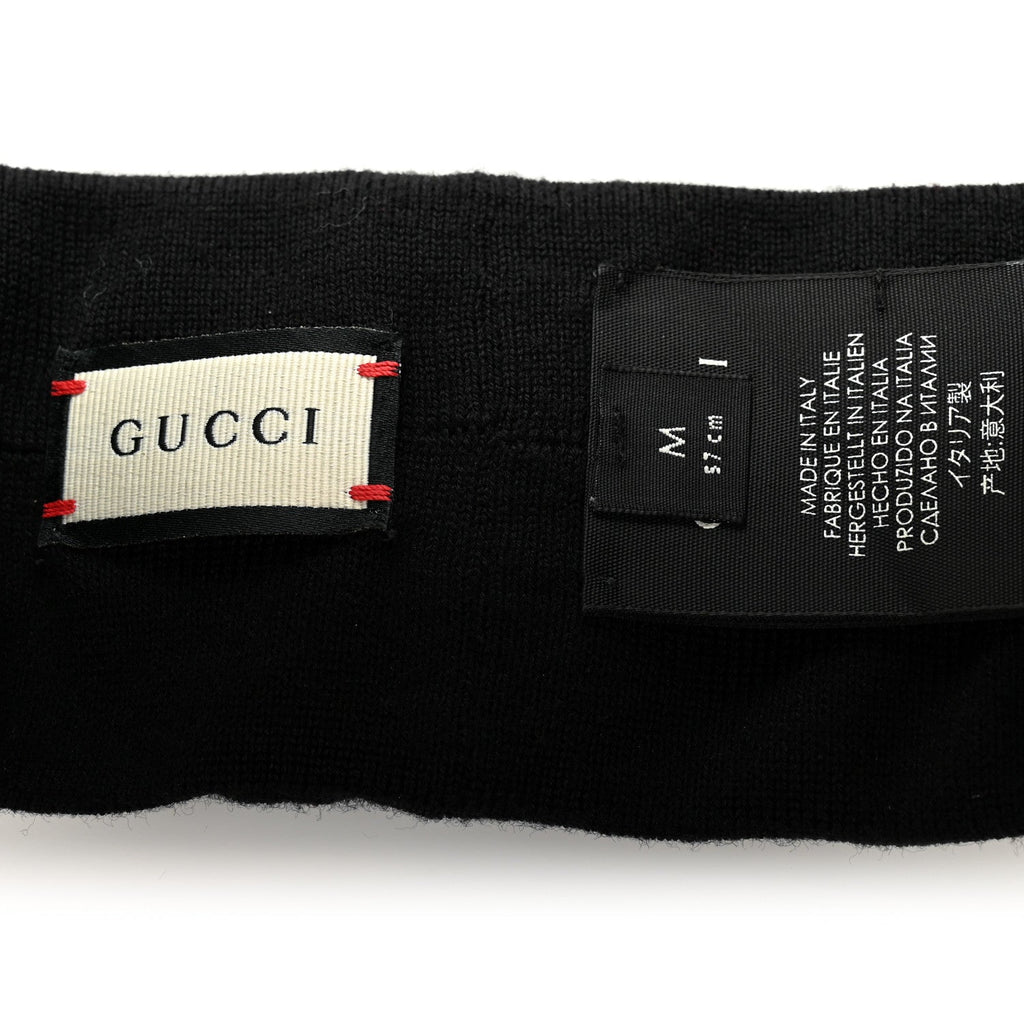 Gucci Sequin Polyester Headband M 57 Black White