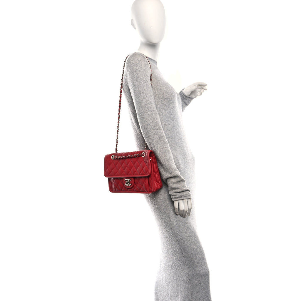 Chanel Caviar Quilted Medium French Riviera Flap Red