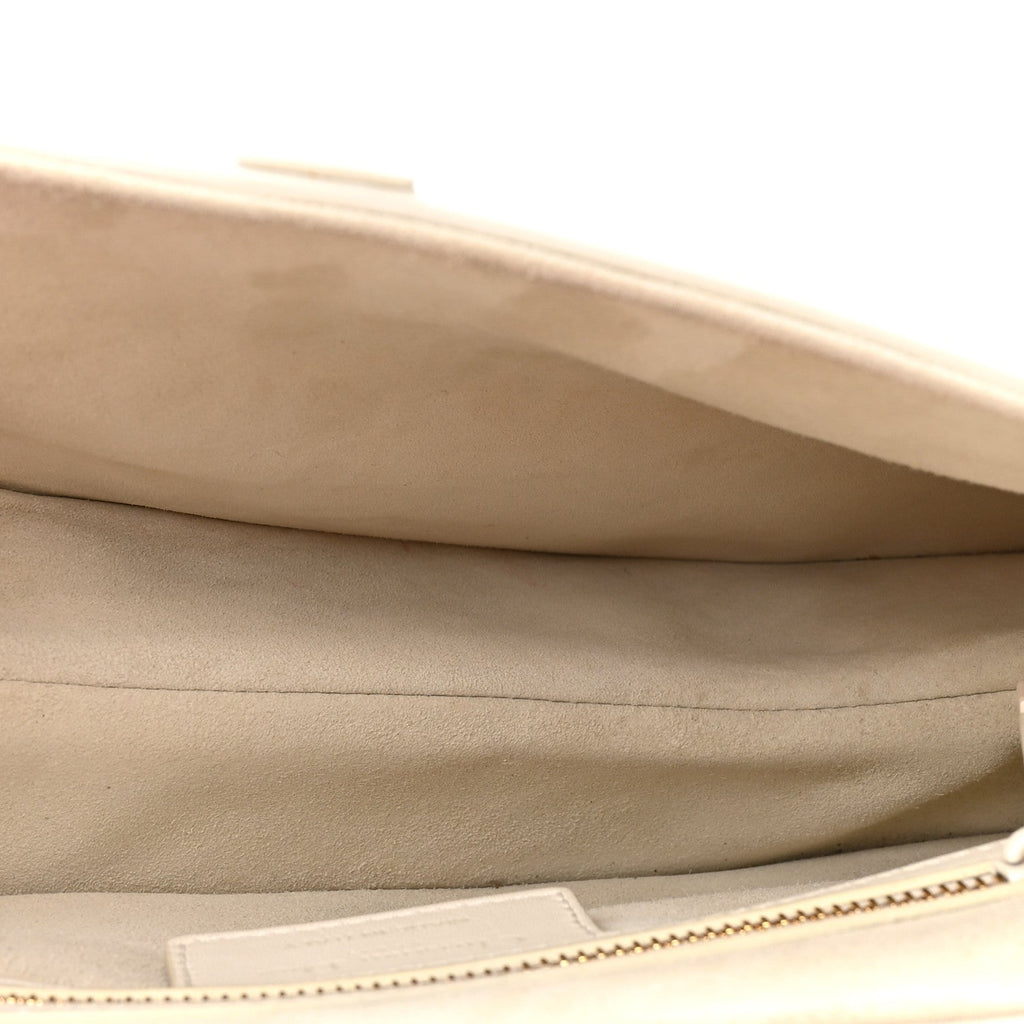 Christian Dior Ultra Matte Calfskin Saddle Bag Off White