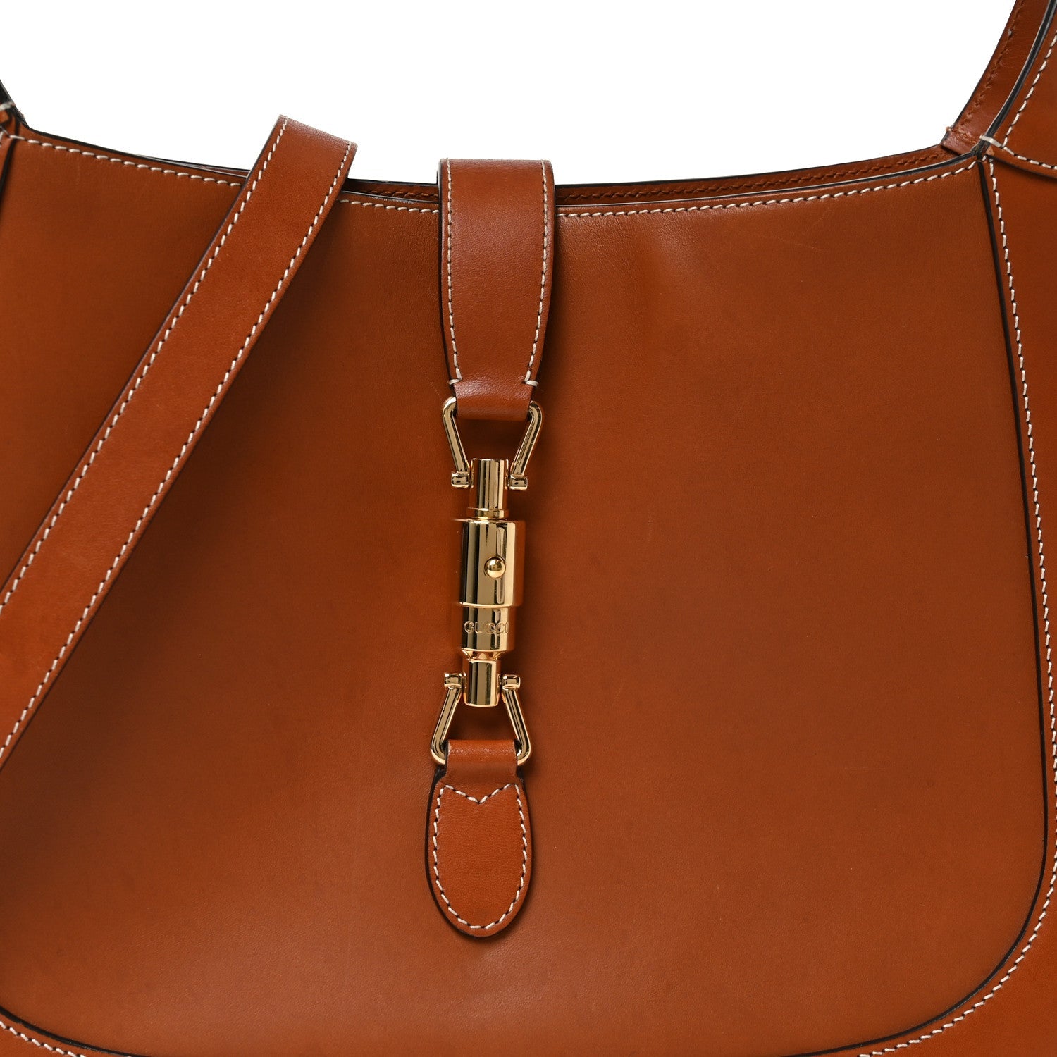 Gucci Calfskin Medium Jackie 1961 Hobo Harness Brown