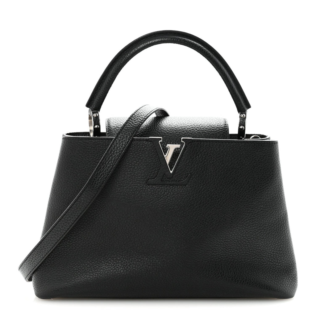 Louis Vuitton Taurillon Capucines PM Black