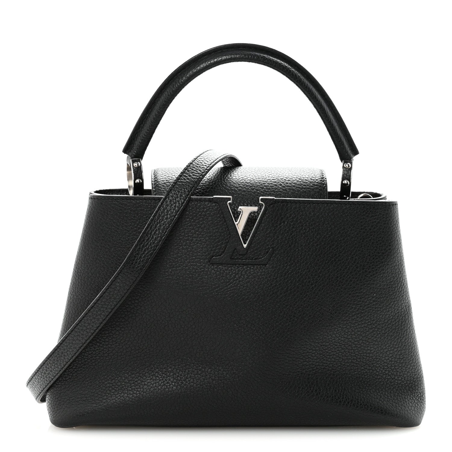 Louis Vuitton Taurillon Capucines PM Black