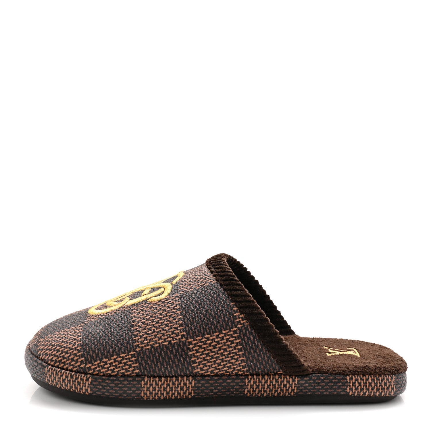 Louis Vuitton Damier Ebene Palace Slippers 35 Mocha