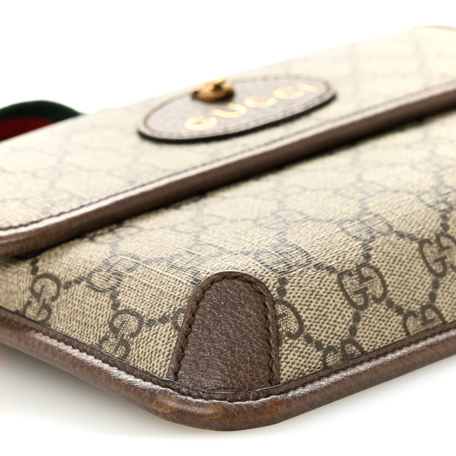 Gucci GG Supreme Monogram Neo Vintage Web Belt Bag Brown