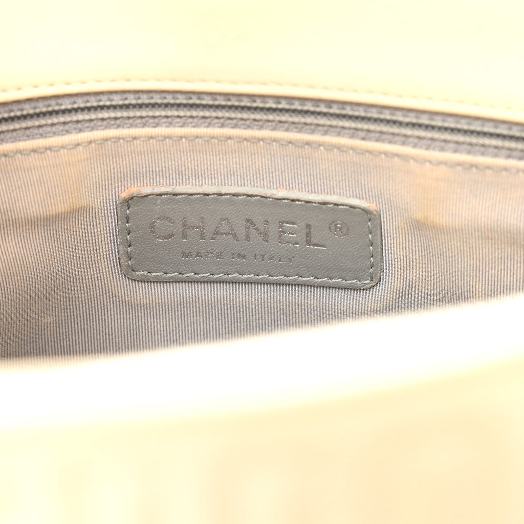 Chanel Glazed Calfskin Quilted Korean Garden Off White