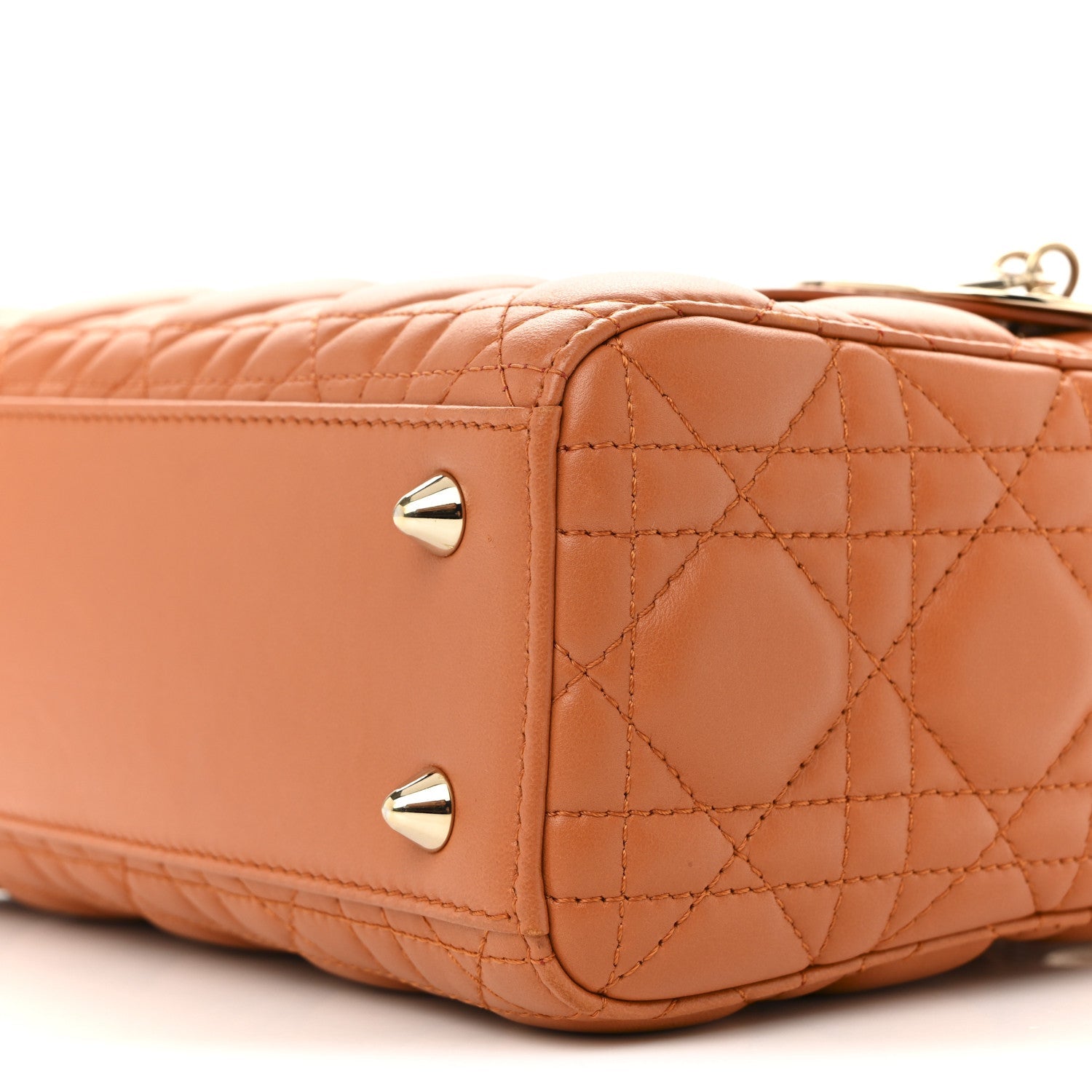 Christian Dior Lambskin Cannage Small Lucky Badges My Lady Dior Orange
