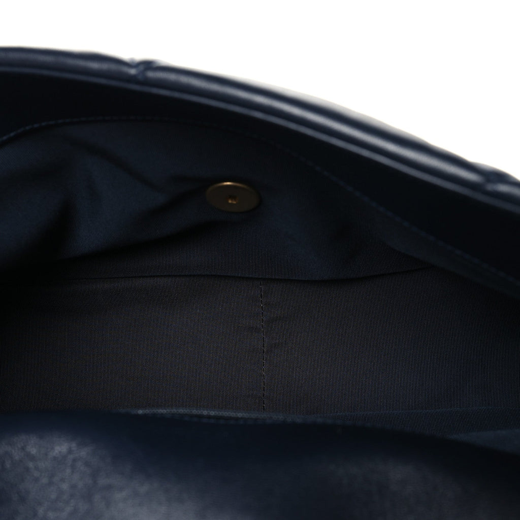 Chanel Lambskin Quilted Large Chanel 19 Flap Navy Blue