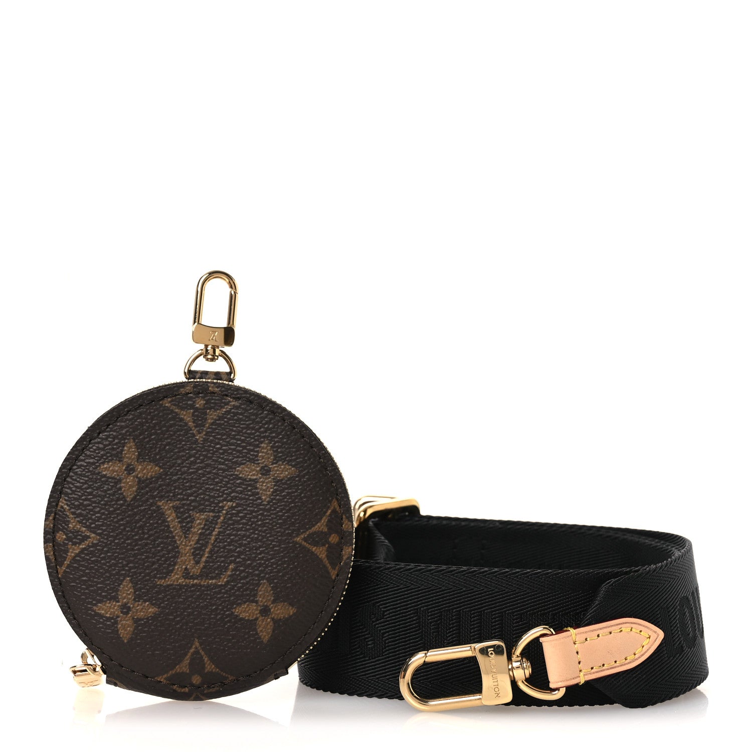 Louis Vuitton Monogram Multi Pochette Accessories Bandouliere Shoulder Strap Black