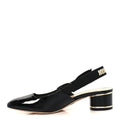 Christian Dior Patent Miss Dior Slingback Pumps 37.5 Black