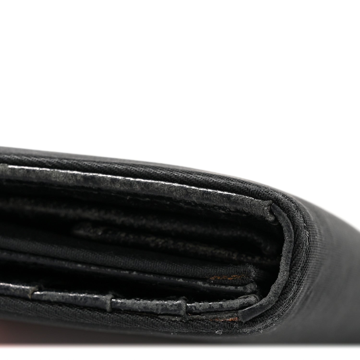 Prada Tessuto Nylon Tri-Fold Compact Wallet  Black