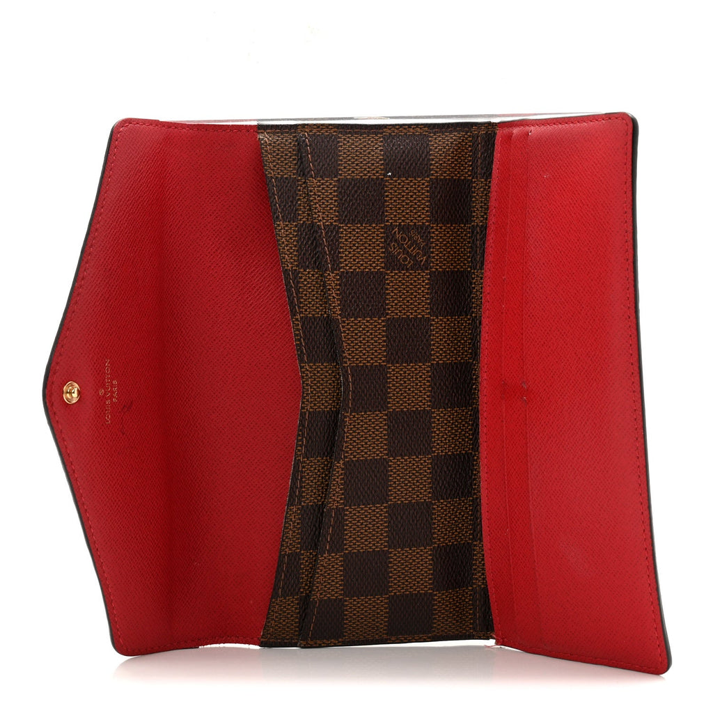 Louis Vuitton Damier Ebene Josephine Wallet Red
