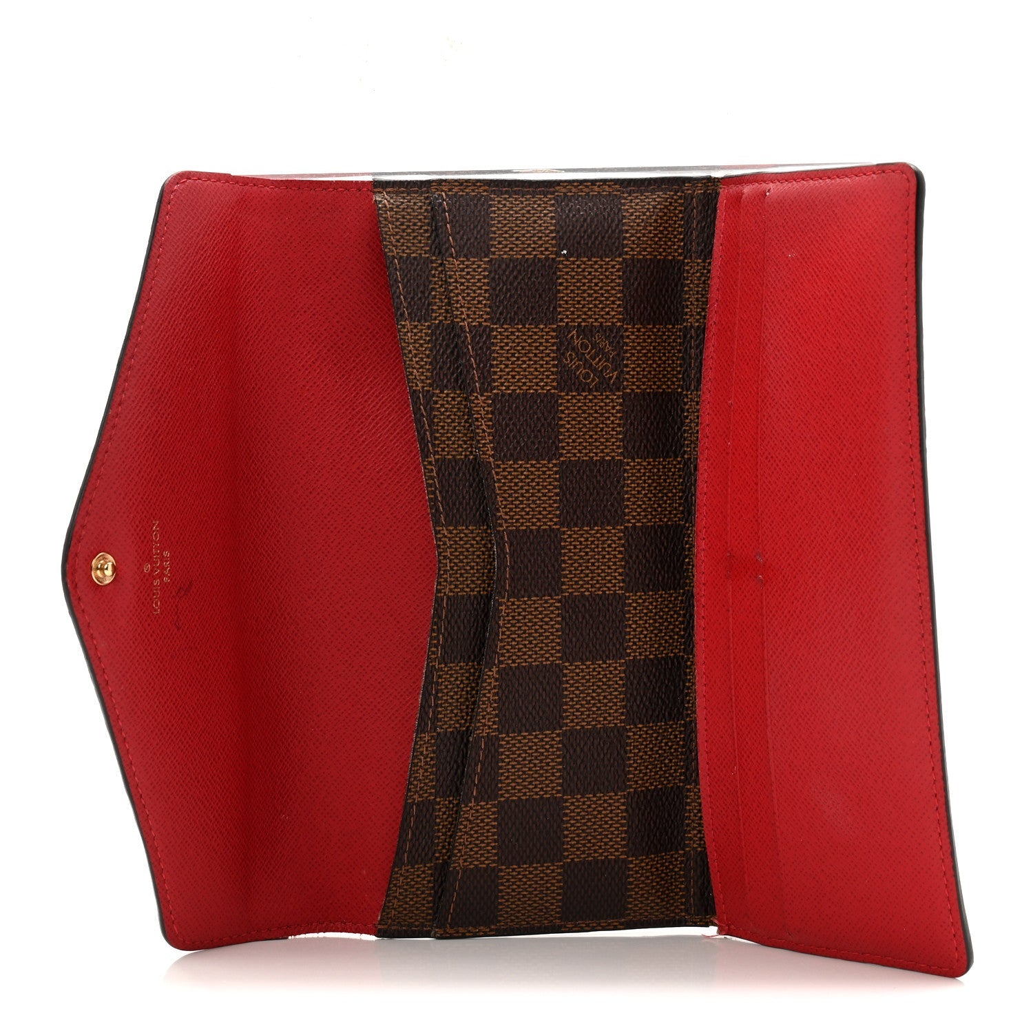 Louis Vuitton Damier Ebene Josephine Wallet Red