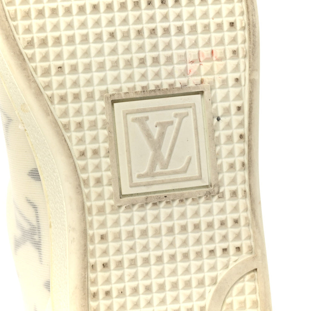 Louis Vuitton Technical Fabric Calfskin Monogram Frontrow Sneakers 35.5 Pink