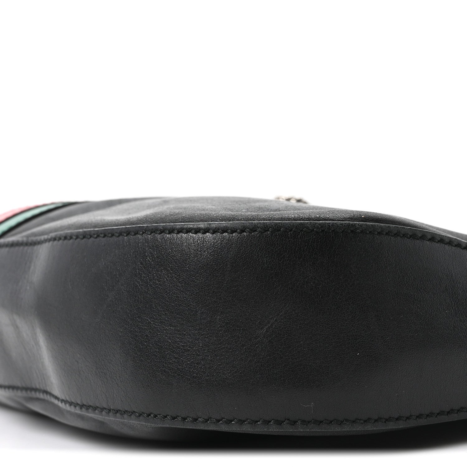 Gucci Calfskin Web Stripe Medium Dionysus Hobo Black