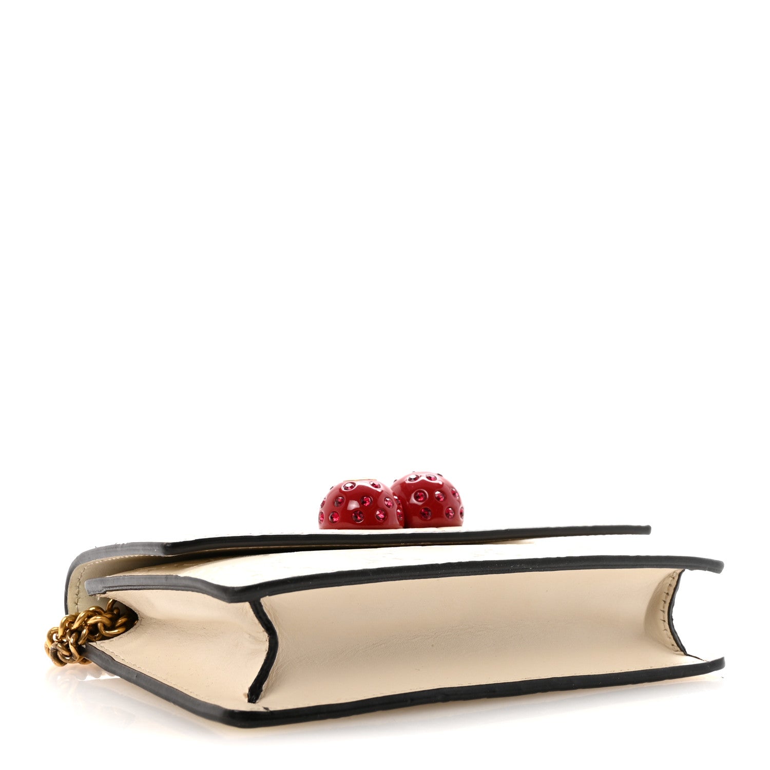 Gucci Guccissima Mini Cherry Chain Bag White
