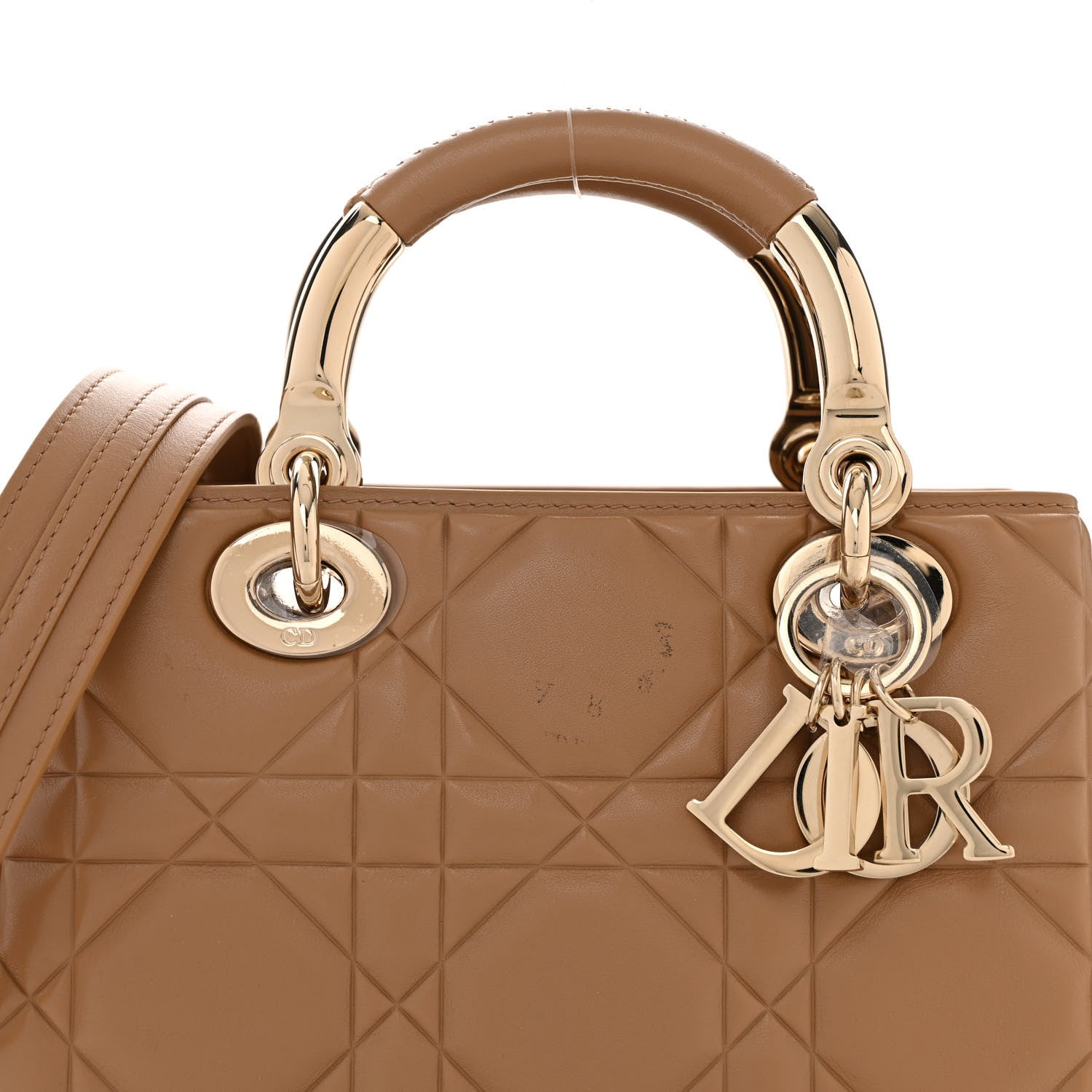 Christian Dior Calfskin Cannage Small The Lady 95.22 Beige