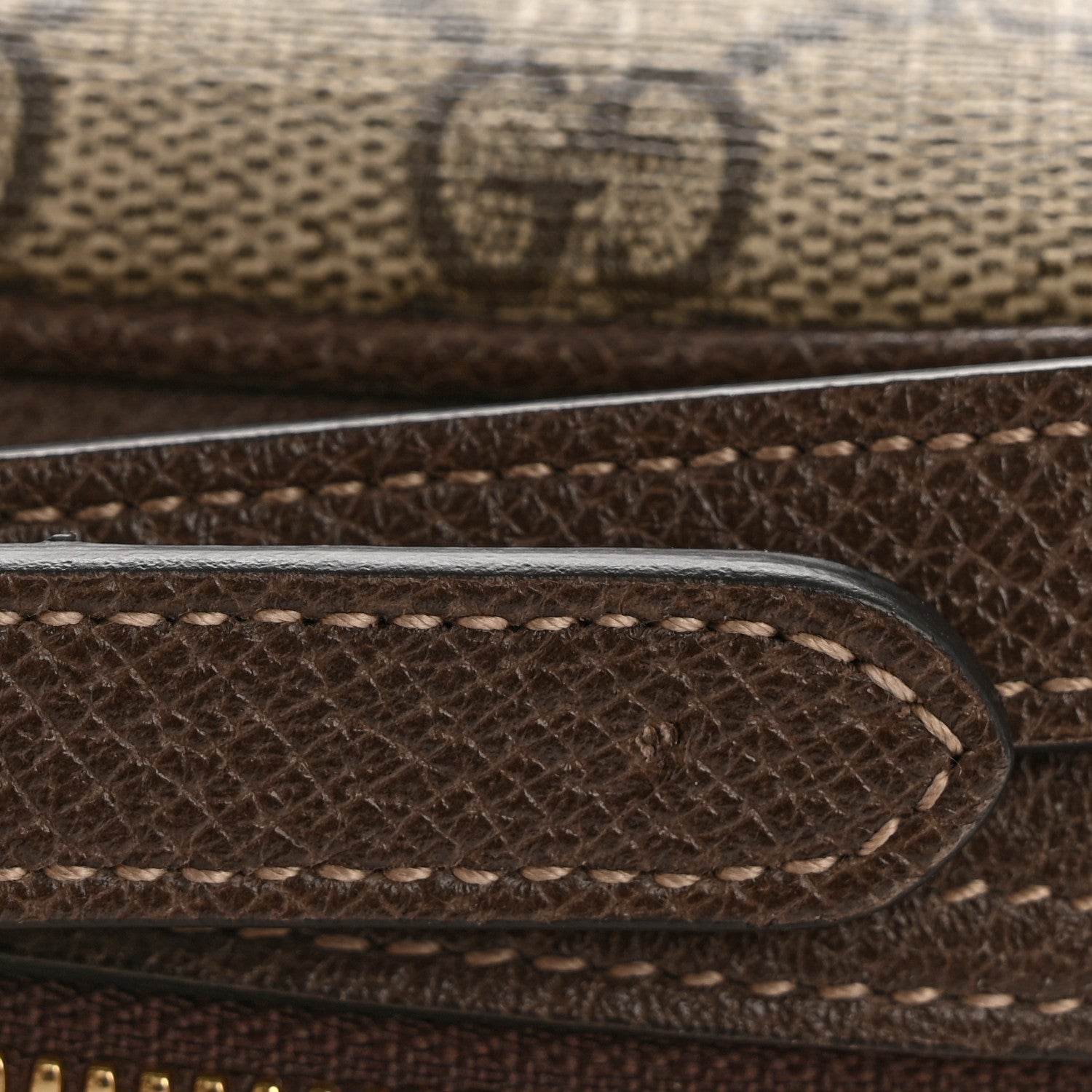 Gucci GG Supreme Monogram Web Small Ophidia Shoulder Bag Brown
