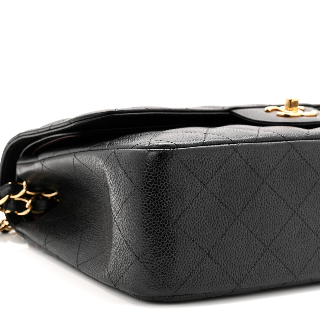Chanel Caviar Quilted Jumbo Double Flap Black