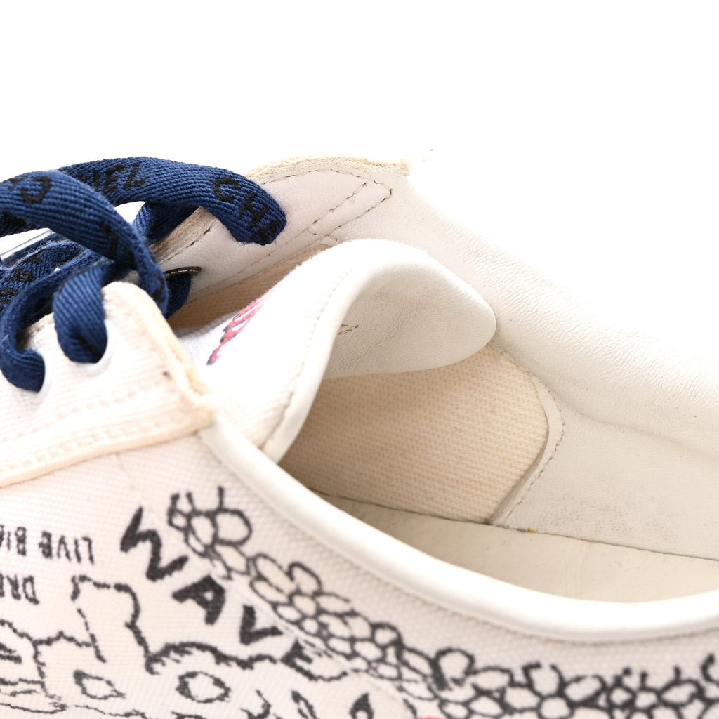 Chanel X PHARRELL WILLIAMS Canvas Womens Sneakers 38 White Multicolor