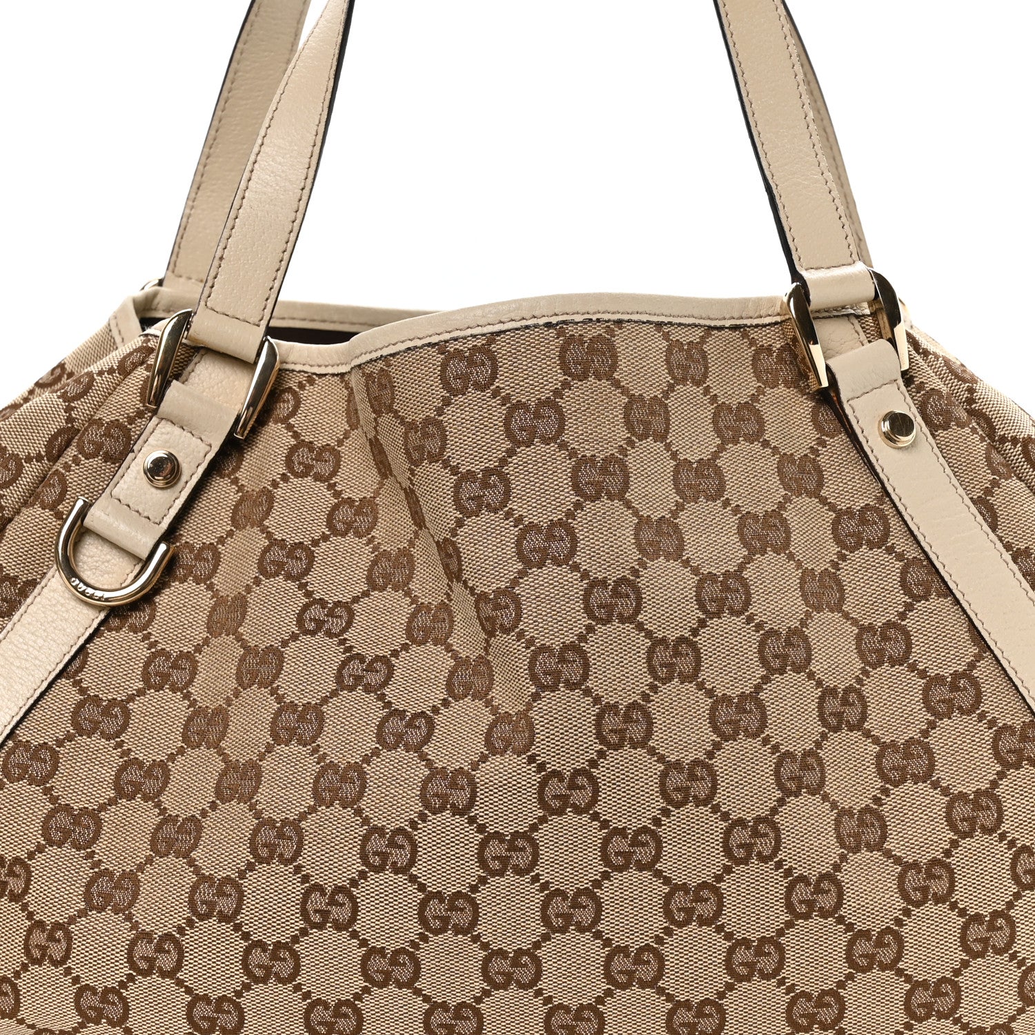 Gucci Monogram Medium Abbey Shoulder Bag Off White