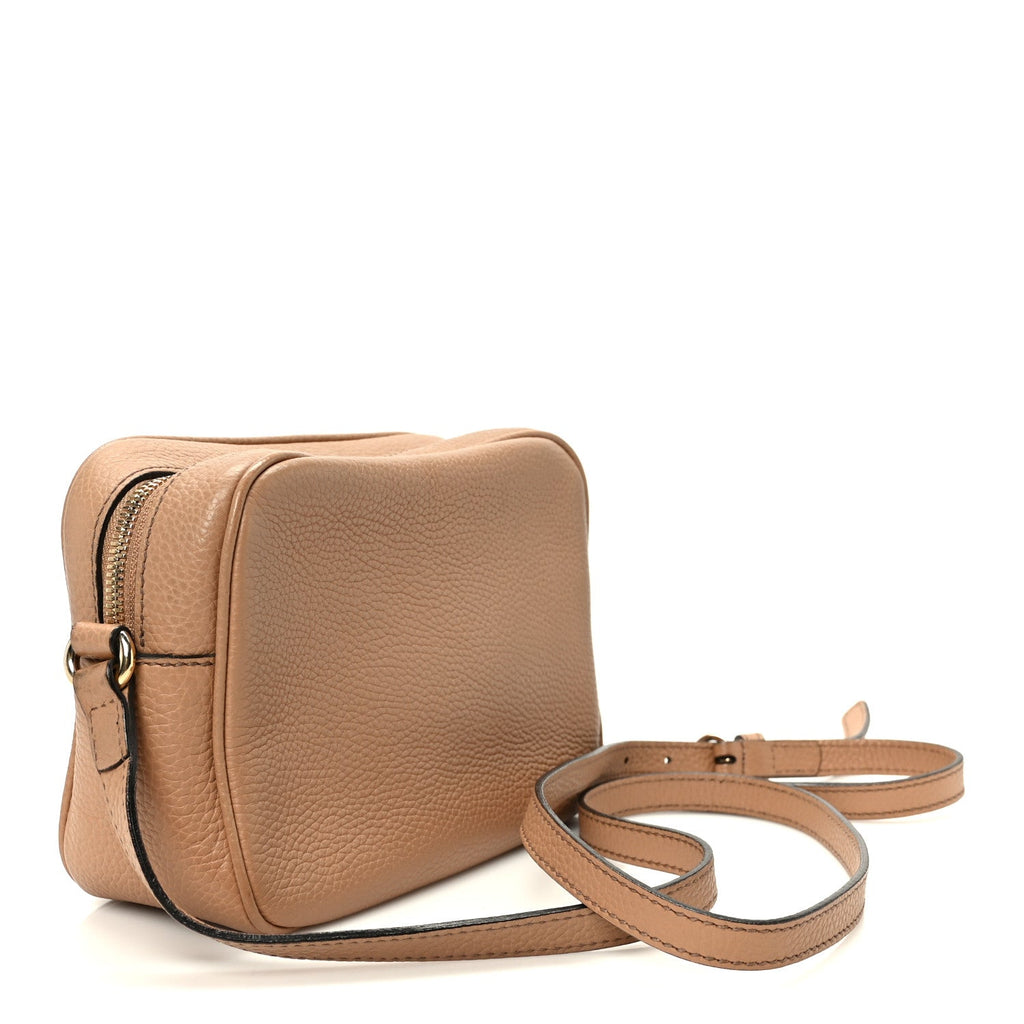 Gucci Pebbled Calfskin Small Soho Disco Bag Rose Beige