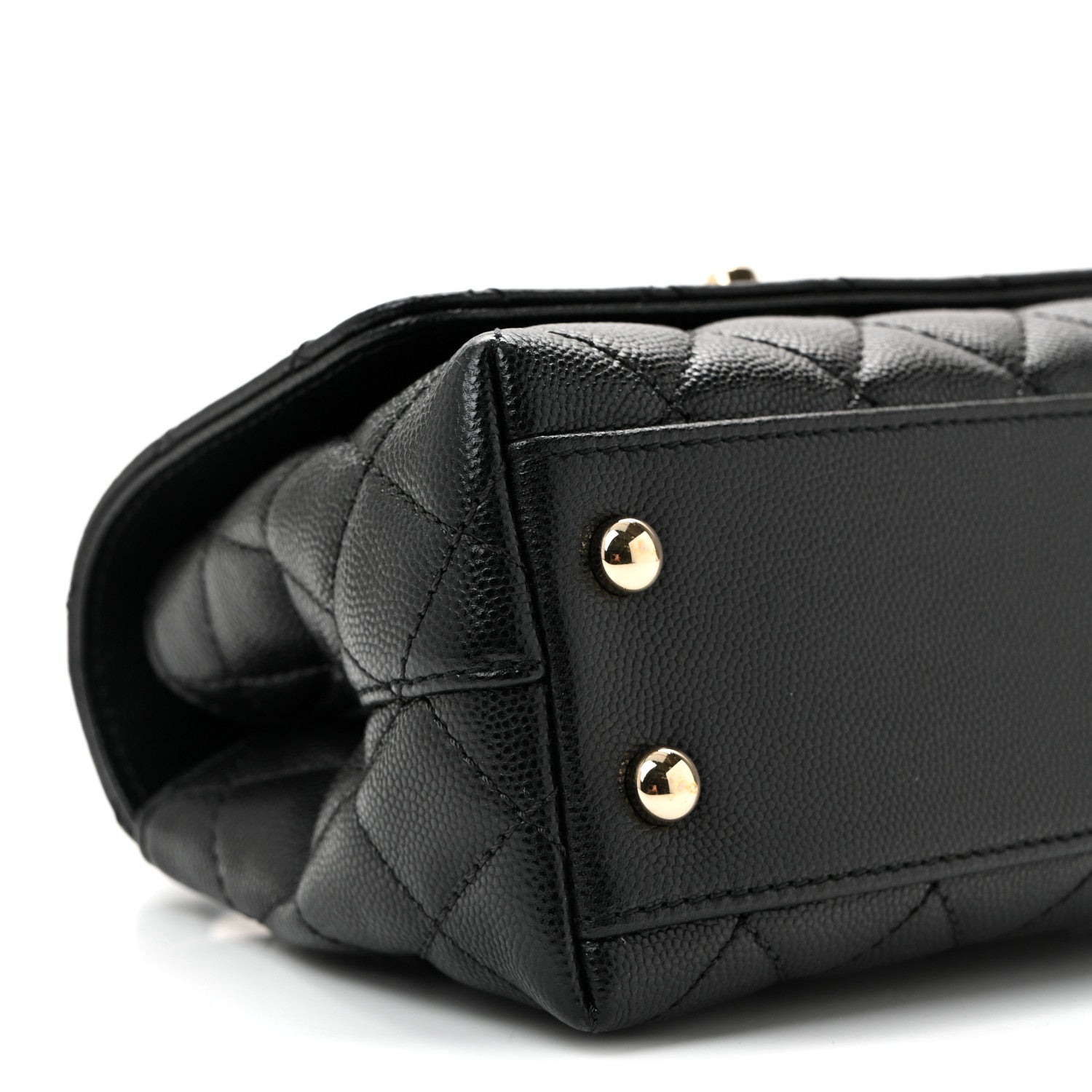 Chanel Caviar Quilted Extra Mini Coco Handle Flap Black