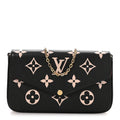 Louis Vuitton Empreinte Monogram Giant Felicie Pochette Black Beige