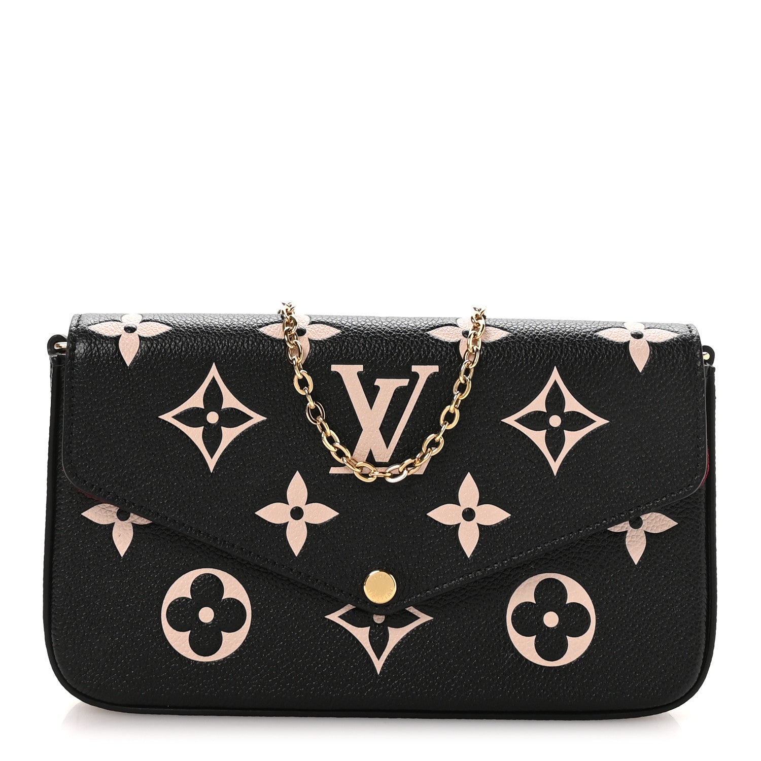 Louis Vuitton Empreinte Monogram Giant Felicie Pochette Black Beige