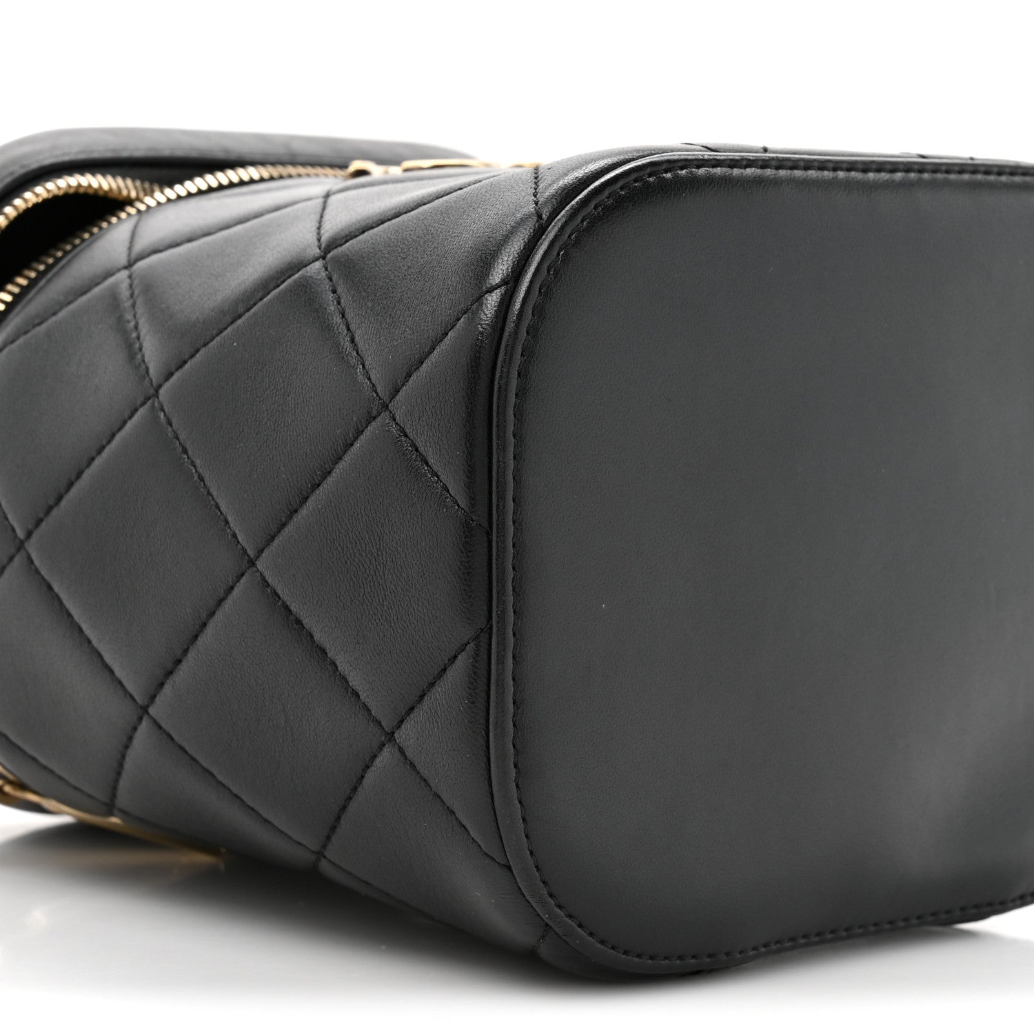Chanel Lambskin Quilted Trendy Vanity Case Black