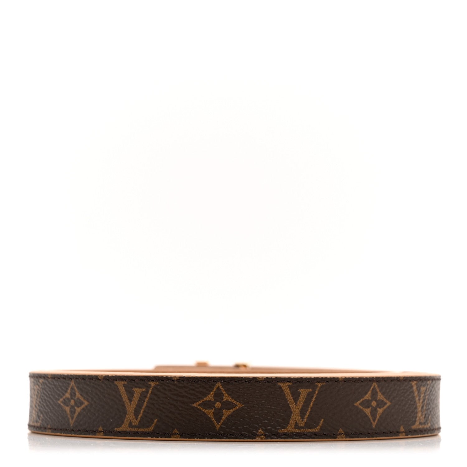 Louis Vuitton Calfskin Monogram 20mm LV Iconic Reversible Belt 85 34 Arizona Beige