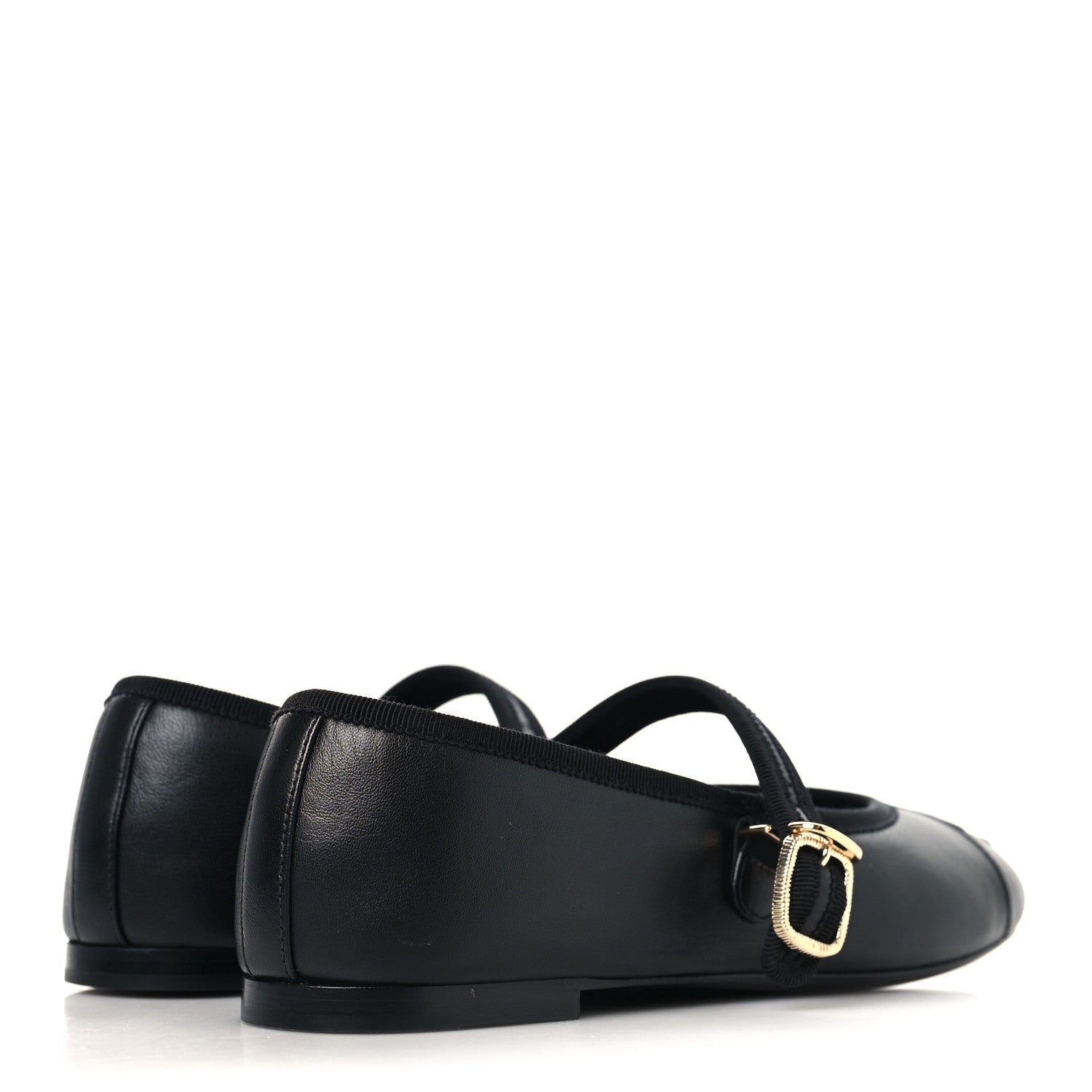 Lambskin Mary Jane Flats 37.5 Black