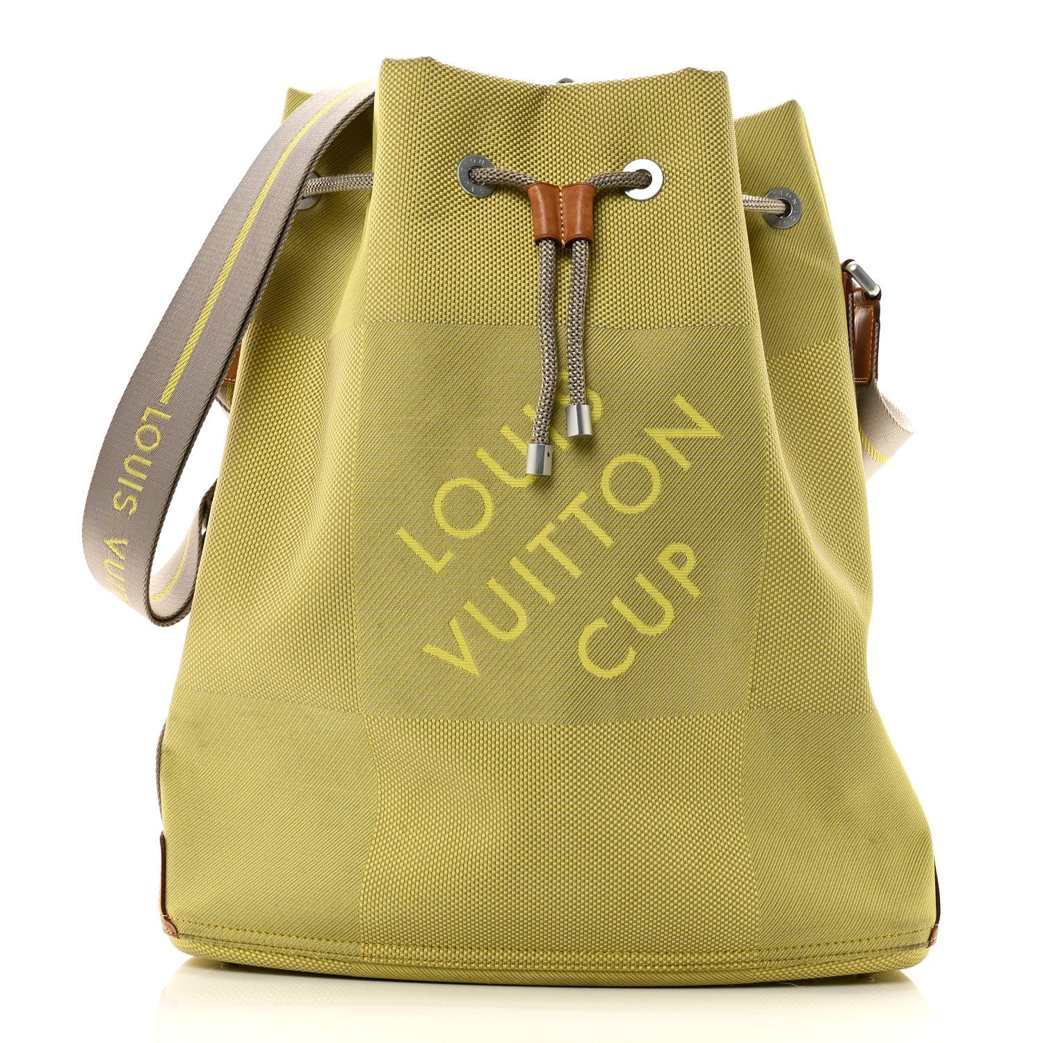 Louis Vuitton Damier Geant Americas Cup Volunteer Bag Yellow
