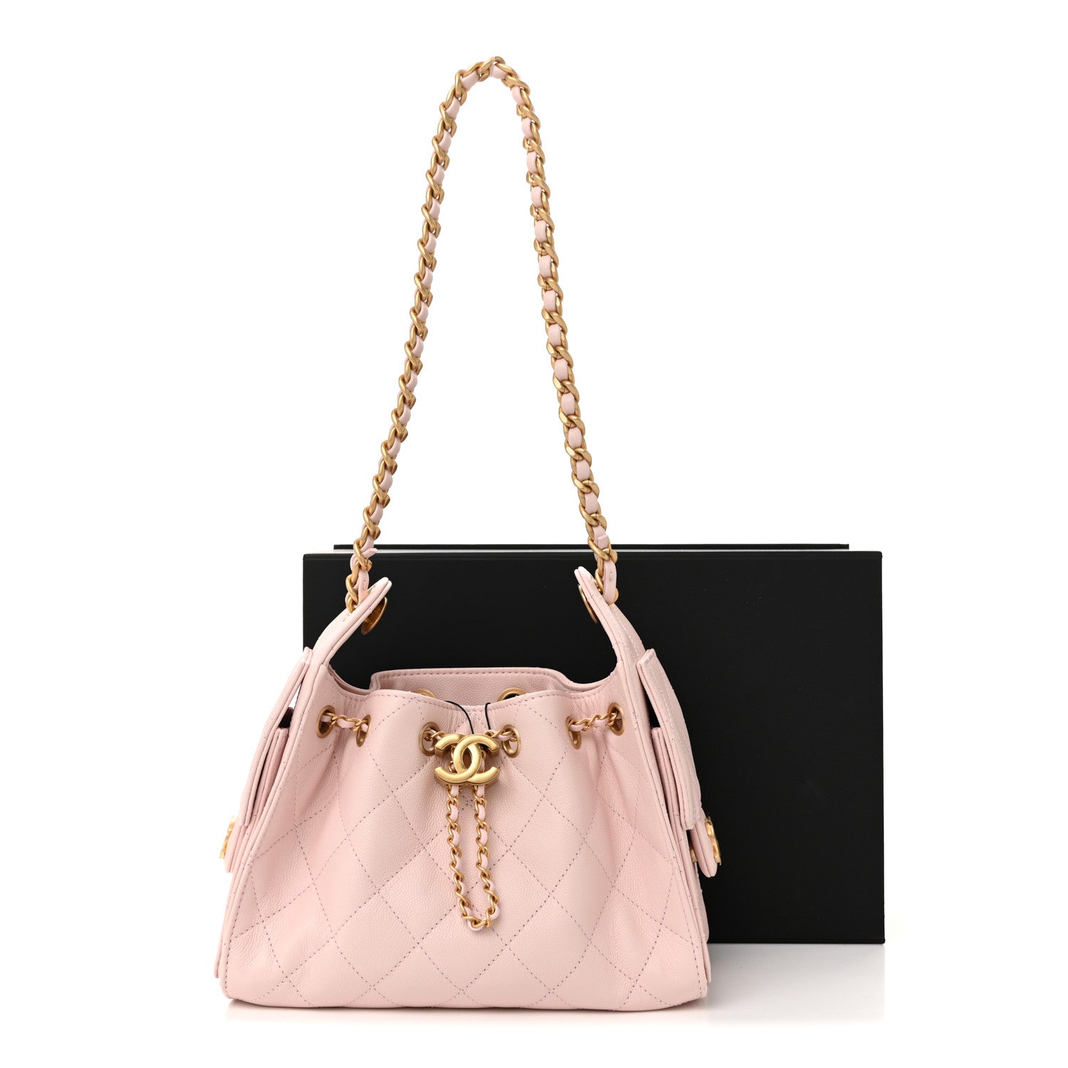 Chanel Caviar Quilted Mini Chanel 25 Handbag Light Pink