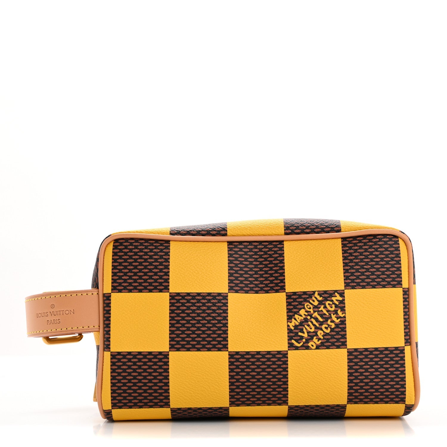 Louis Vuitton Damier Pop Dopp Kit Toilet Pouch Jaune Mat