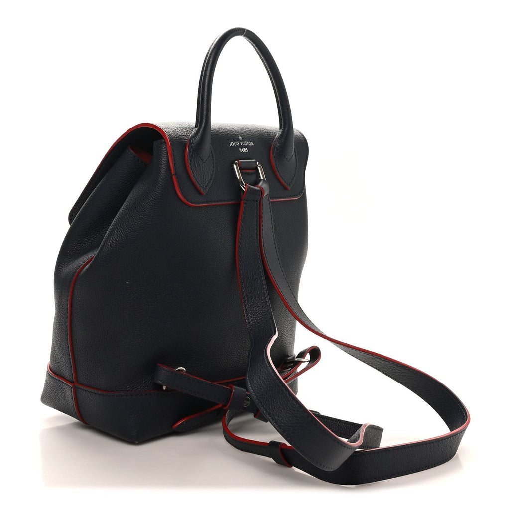 Louis Vuitton Soft Calfskin Lockme Backpack Marine Rouge