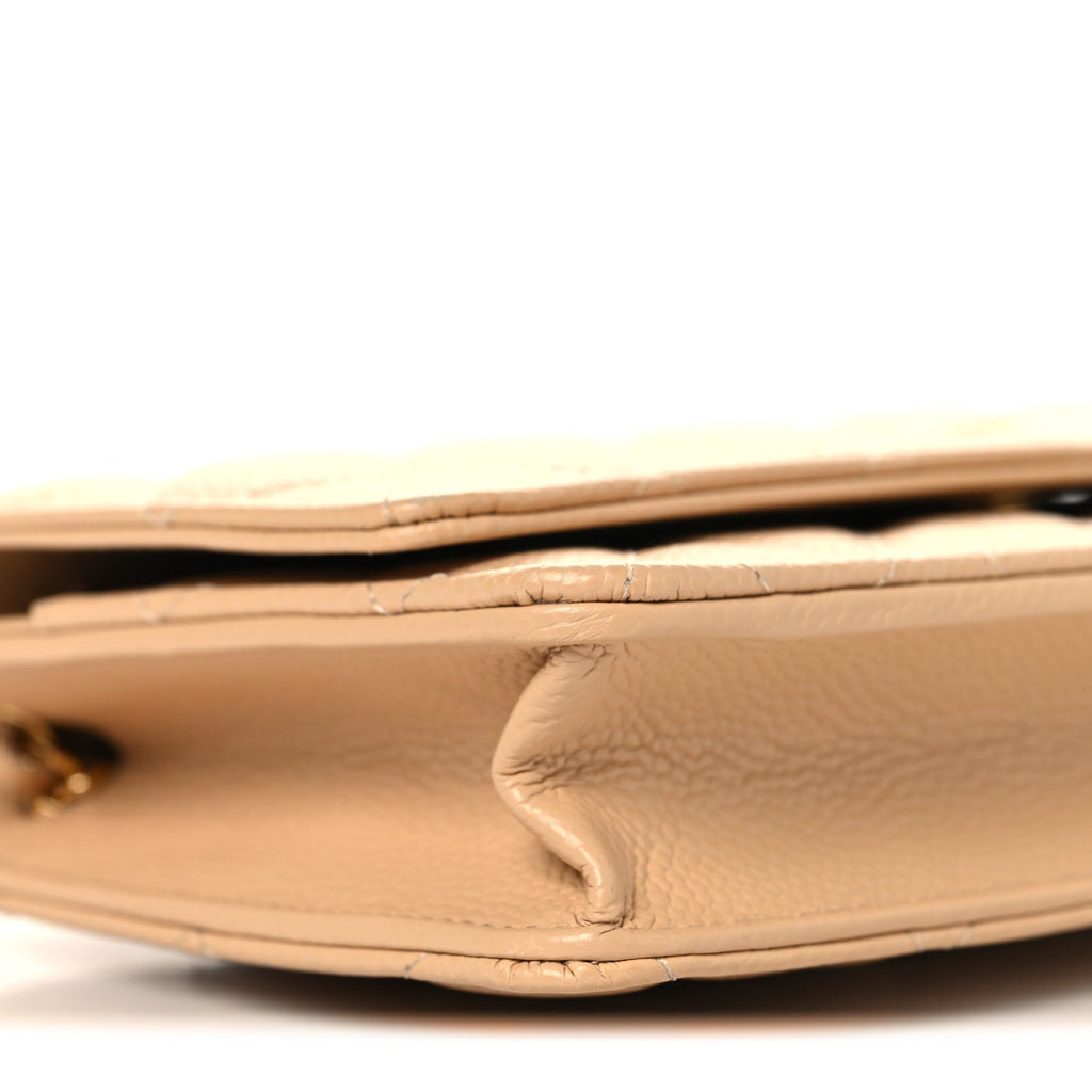 Chanel Caviar Quilted Wallet on Chain WOC Beige