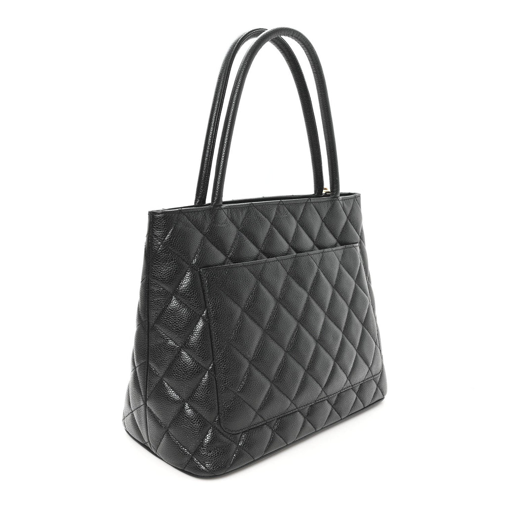 Chanel Caviar Quilted Medallion Tote Black