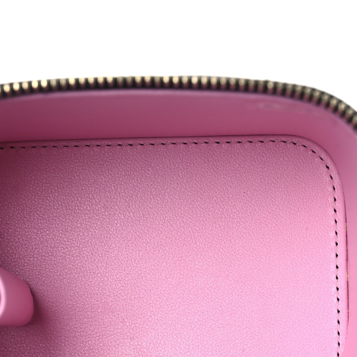 Chanel Lambskin Quilted Top Handle Mini Vanity Case With Chain Black Pink