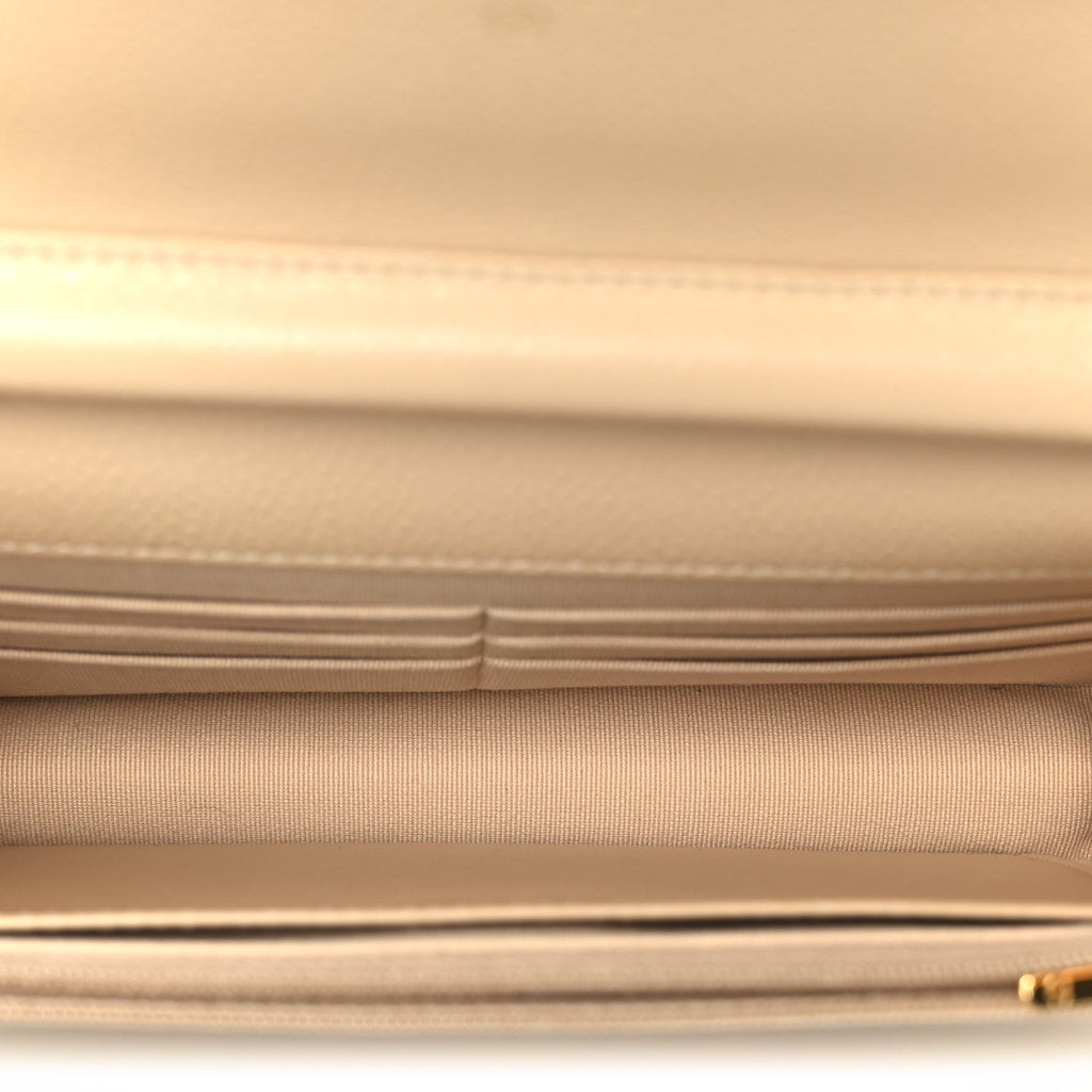 Chanel Caviar Quilted Wallet on Chain WOC Beige