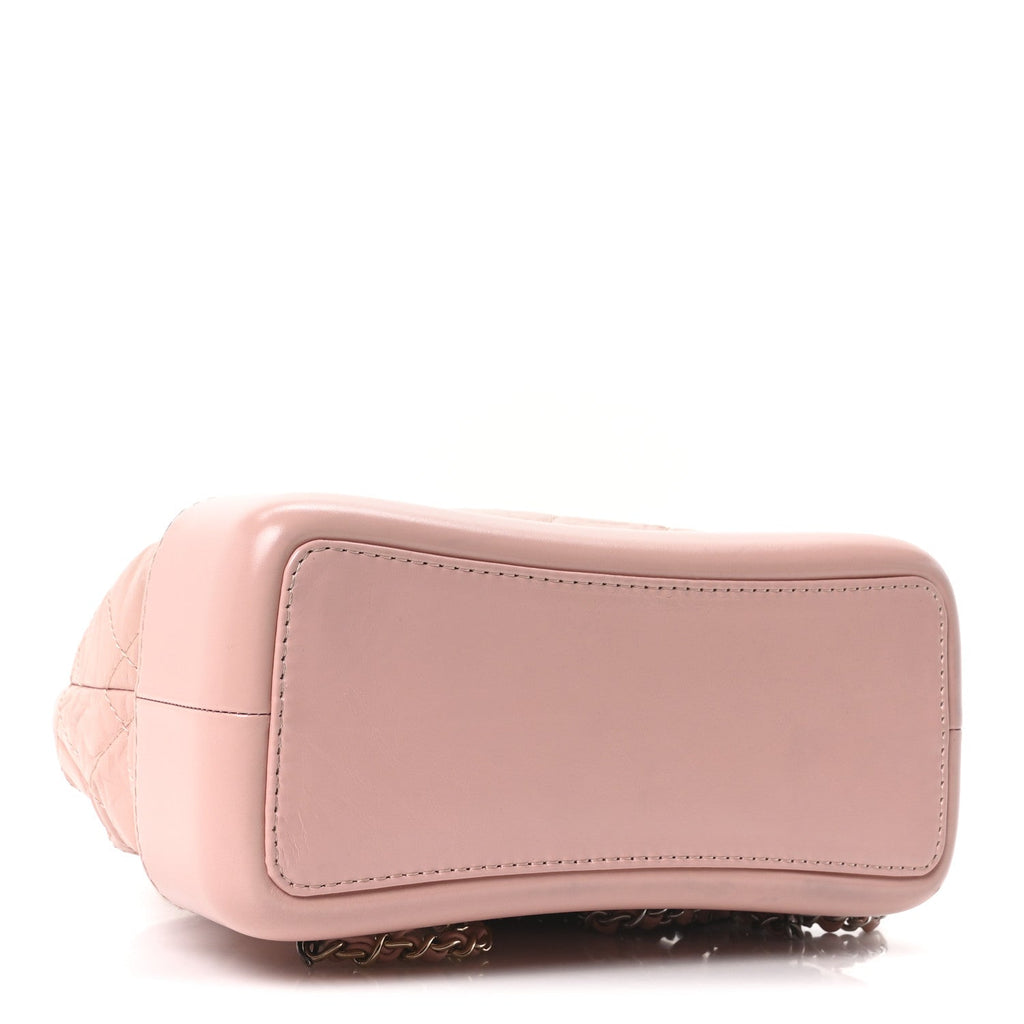 Chanel Aged Calfskin Quilted Small Gabrielle Backpack Pink