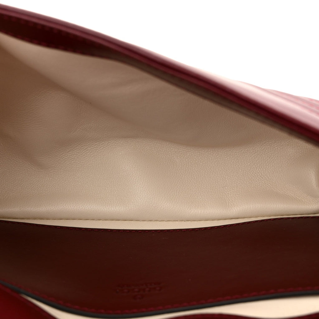 Gucci Calfskin Matelasse Mini GG Marmont Shoulder Bag Rosso Ancora