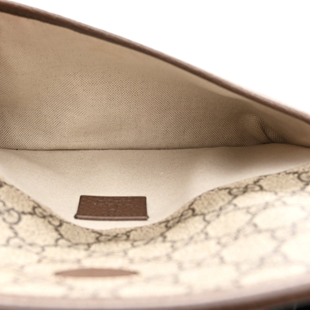 Gucci GG Supreme Monogram Neo Vintage Web Belt Bag Brown