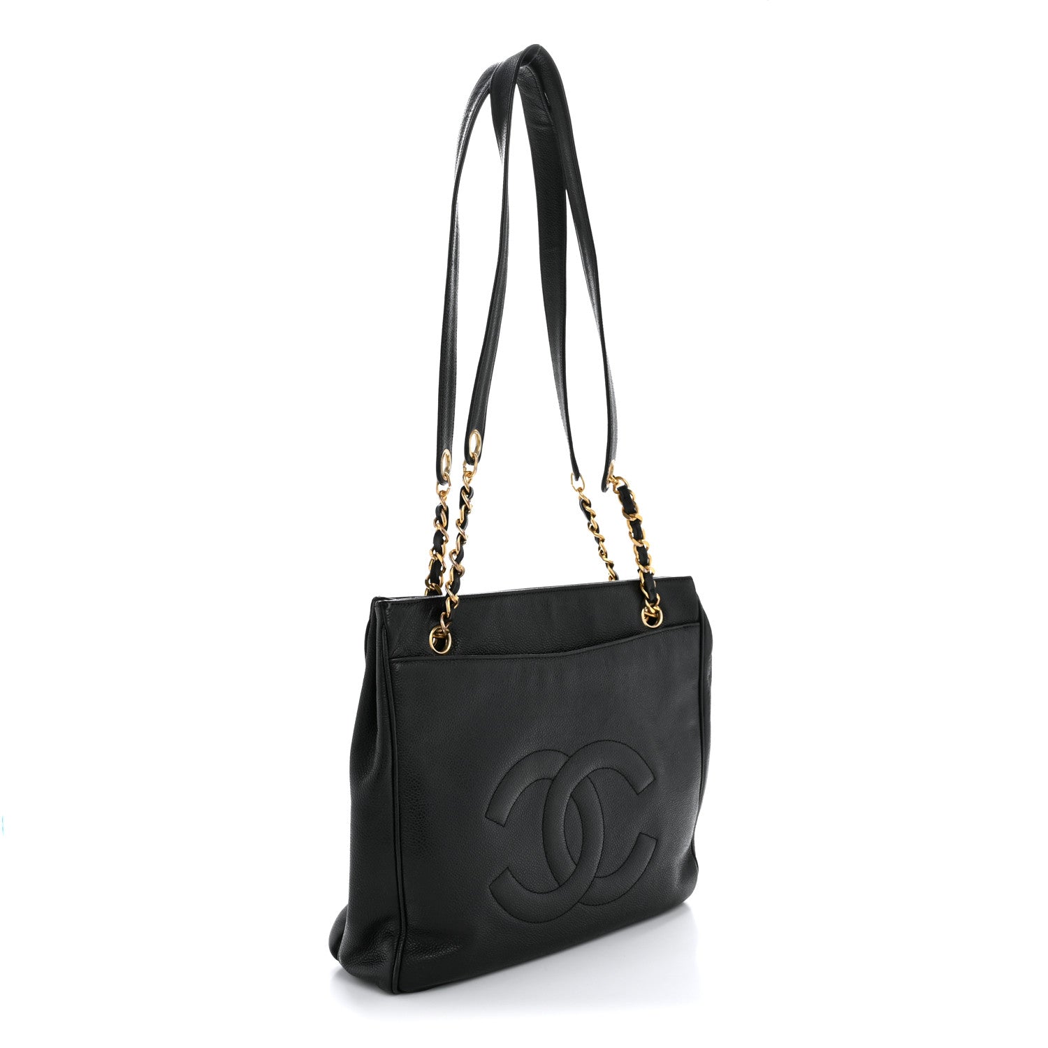 Chanel Caviar CC Flap Shoulder Bag Black