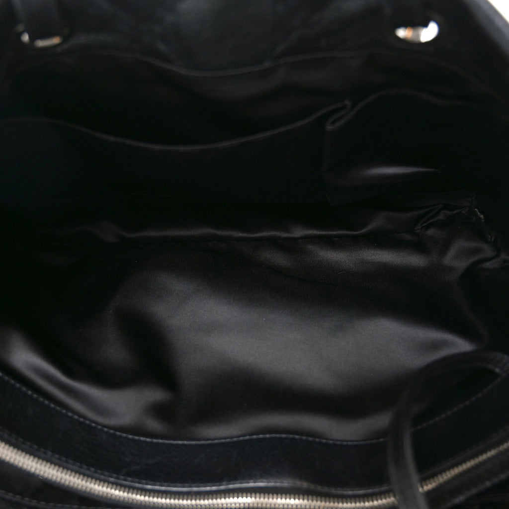Chanel Glazed Calfskin Large On The Road Tote Black
