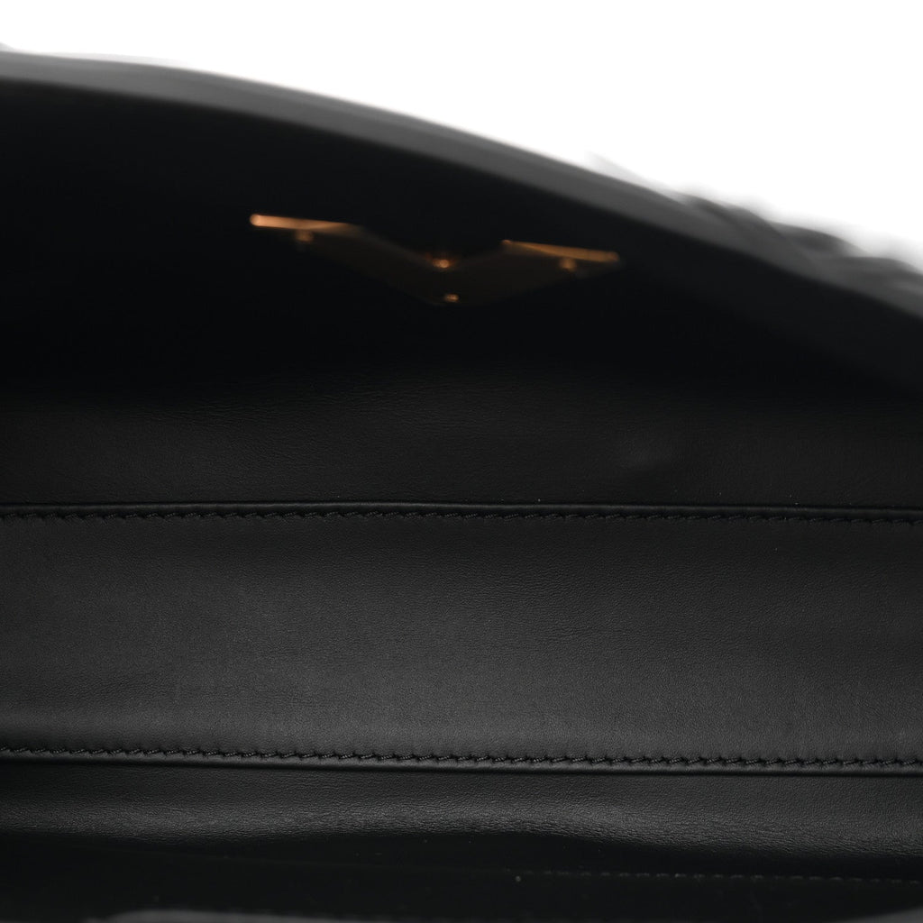 Louis Vuitton Lambskin Malletage Top Handle GO-14 GM Black
