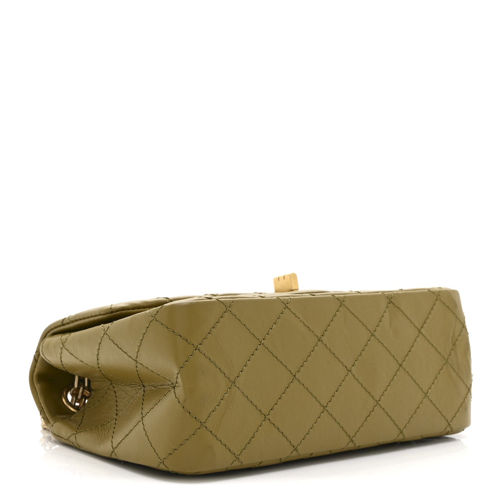 Chanel Aged Calfskin Quilted 2.55 Reissue 224 Flap  Khaki
