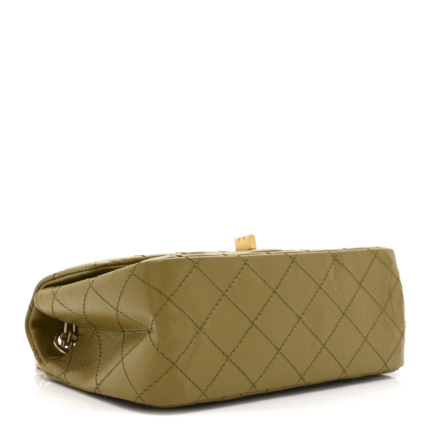 Chanel Aged Calfskin Quilted 2.55 Reissue 224 Flap  Khaki