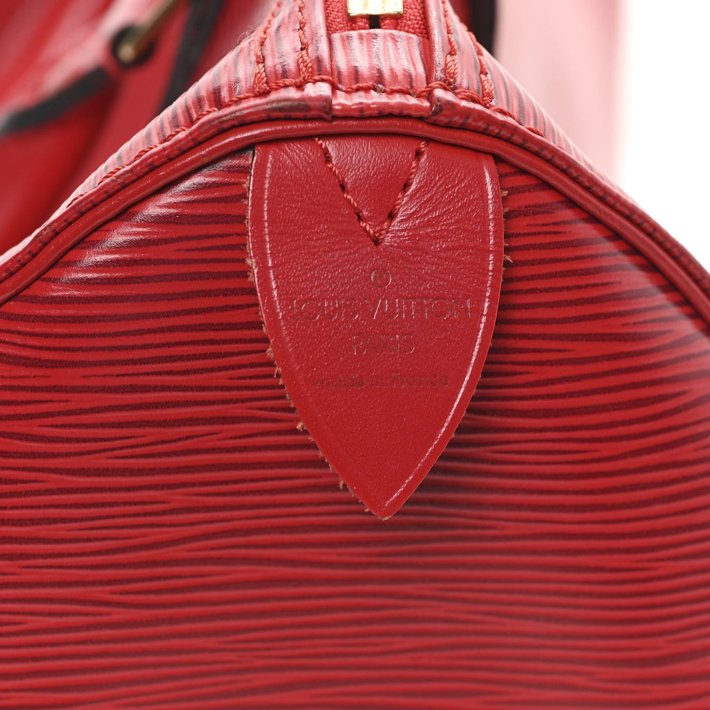 Louis Vuitton Epi Speedy 30 Castillan Red