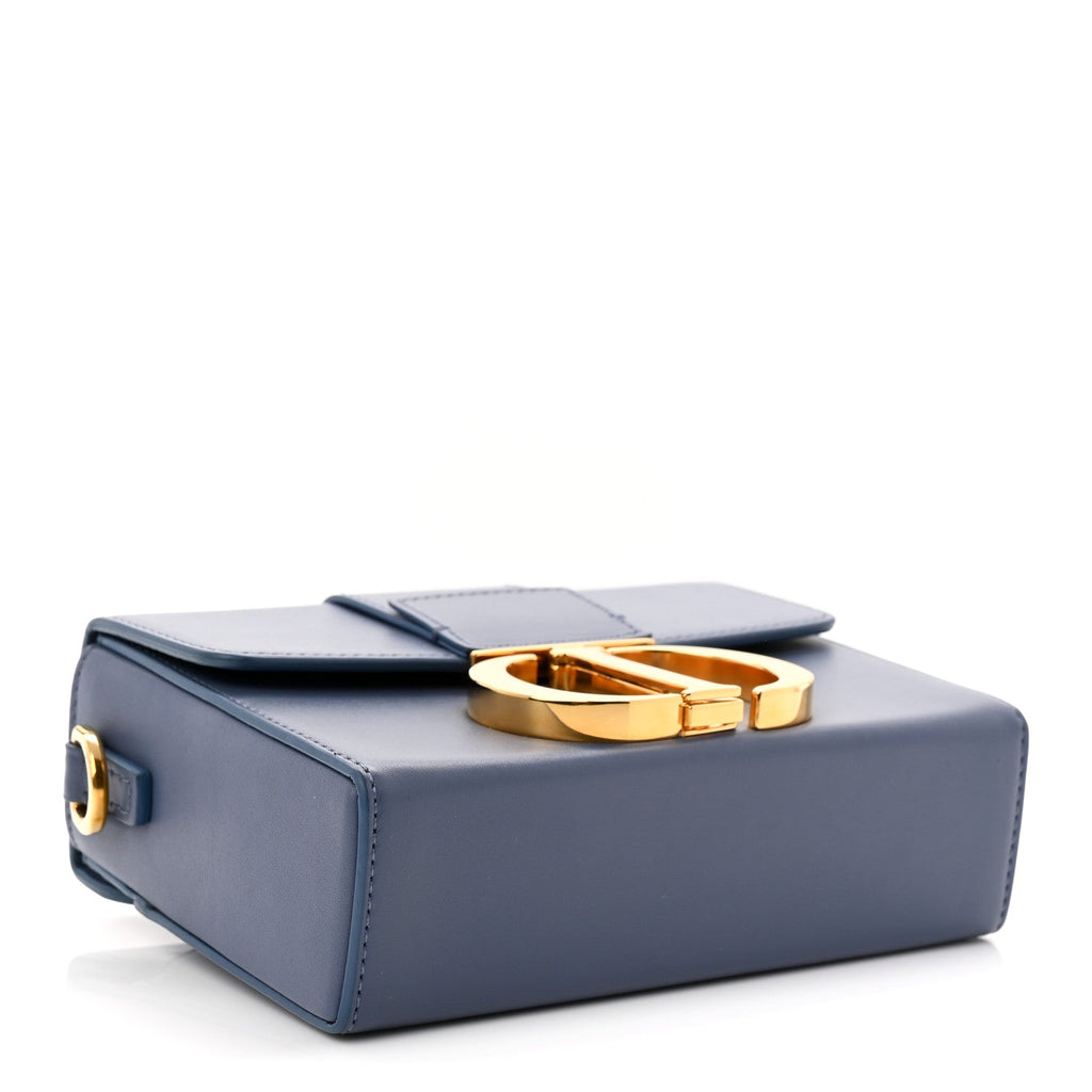Christian Dior Box Calfskin 30 Montaigne Box Bag Blue